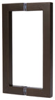 8" Back to Back Square Pull, Antique Black