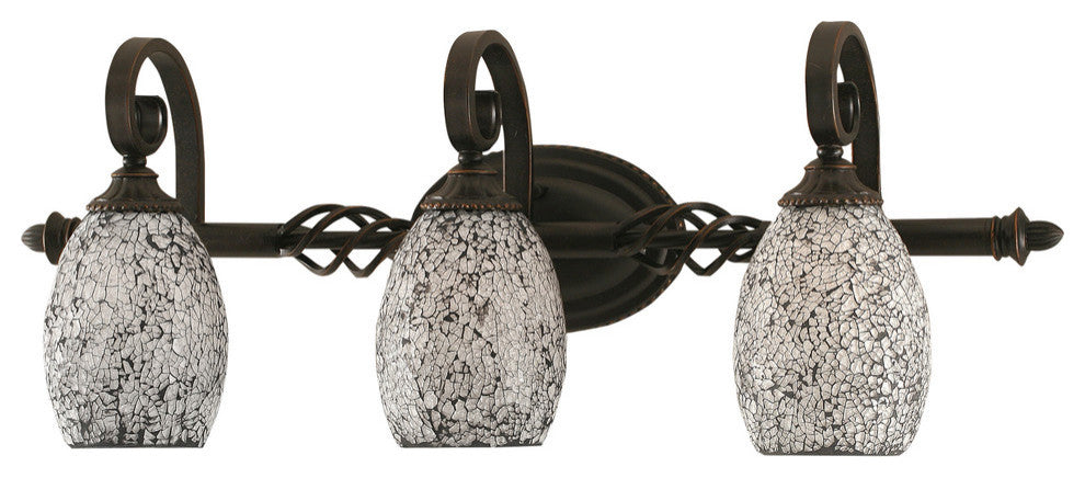 Elegante 3-Light Bath Bar, Black Fusion