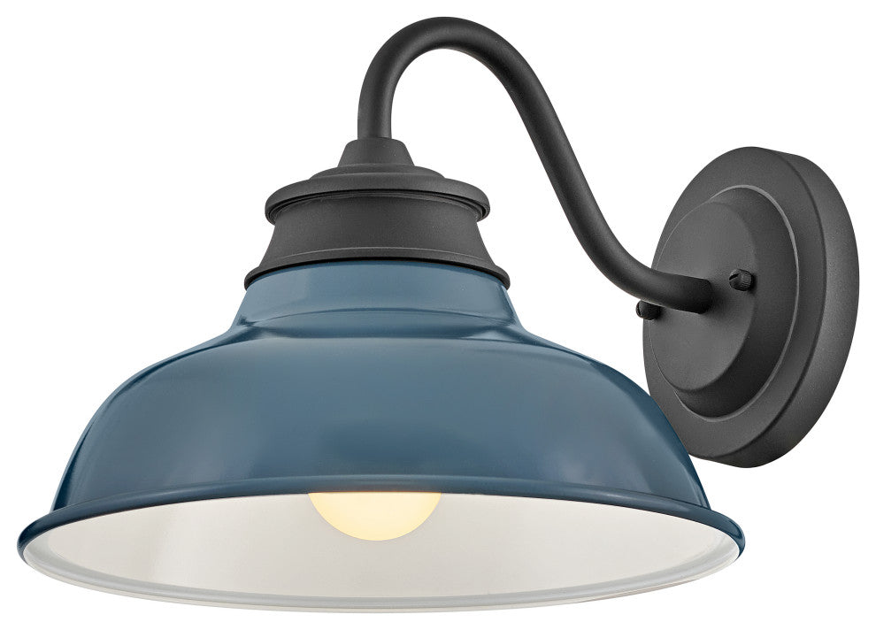 Hinkley Wallace Small Gooseneck Barn Light, Museum Black