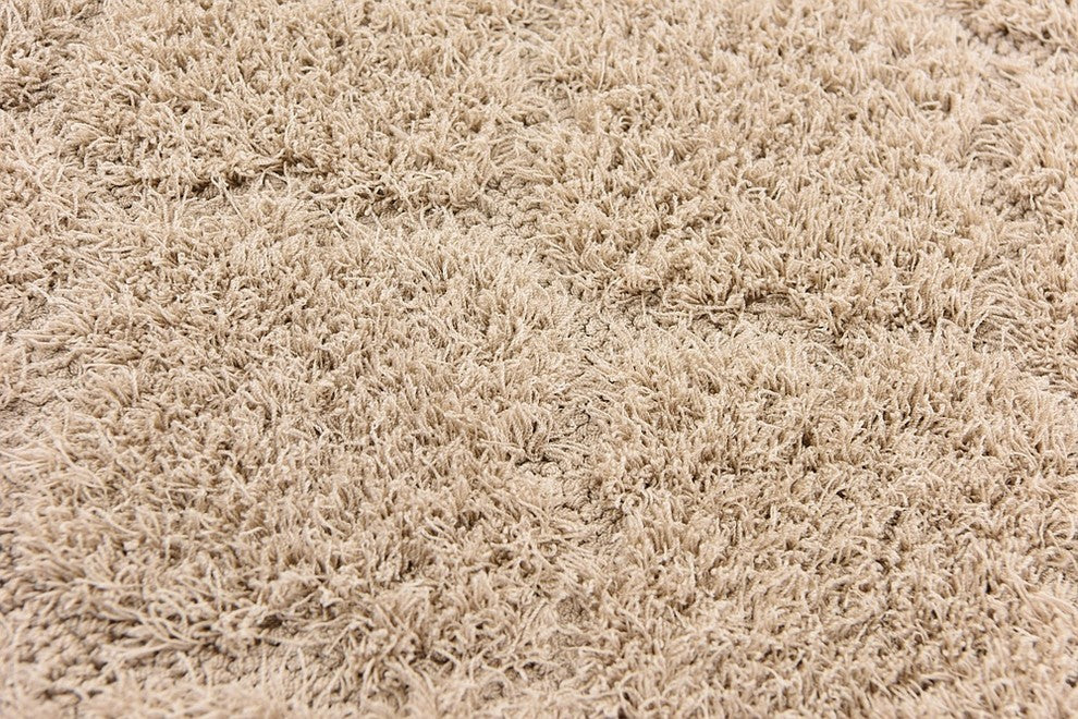 Unique Loom Beige Traditional Trellis Shag 2'' 0 x 6'' 7 Runner Rug