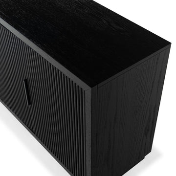 Safavieh Couture Shelbie 3 Door Reeded Sideboard, Black