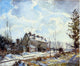 Camille Pissarro Louveciennes Road: Snow Effect Gallery Wrapped Canvas Print