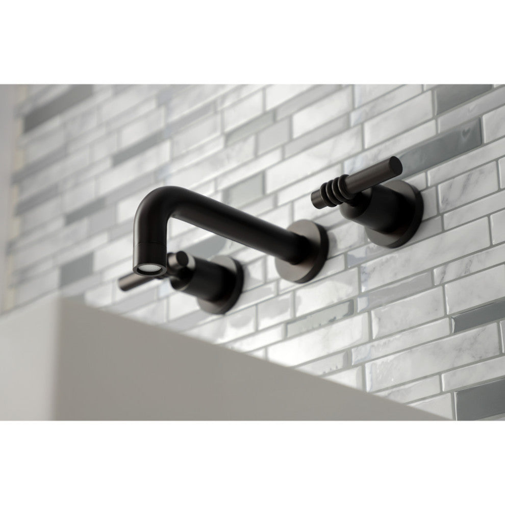 KS8125ML 2-Handle 8" Wall Mount Bathroom Faucet, Oil Rubbed Bronze