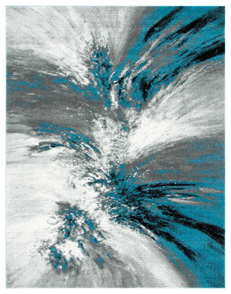 Safavieh Glacier Gla127M Organic and Abstract Rug, Blue and Gray, 11'0"x15'0"