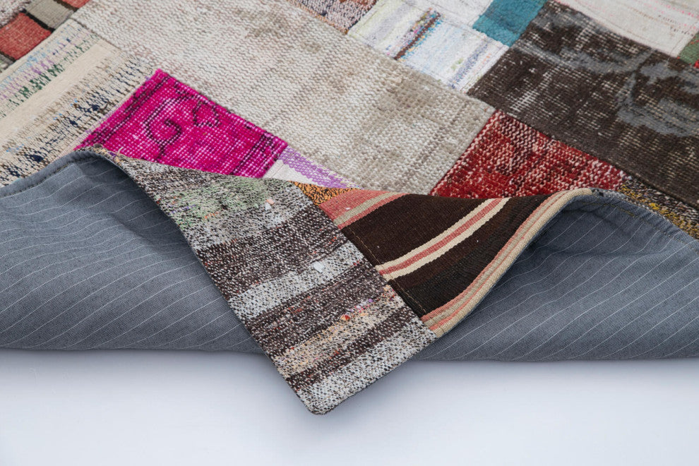 Rug N Carpet - Handmade Oriental 6' 7'' x 9' 10'' Vintage Patchwork Kilim Rug