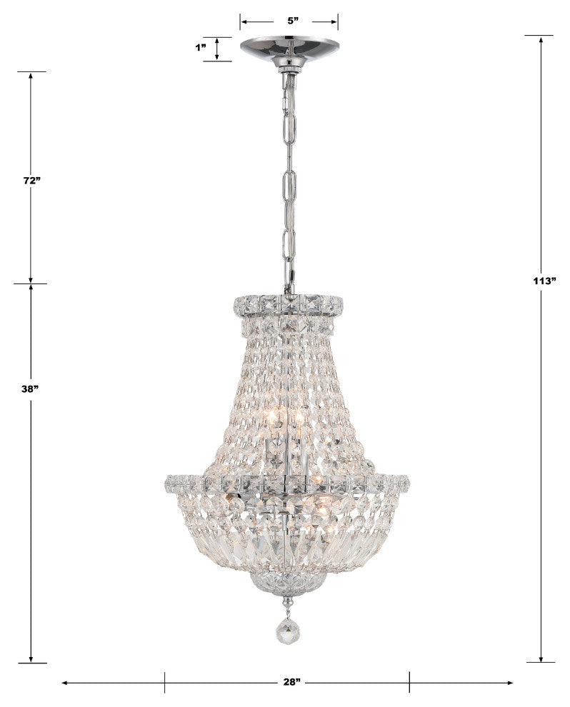 Roslyn 15-Light Polished Chrome Chandelier