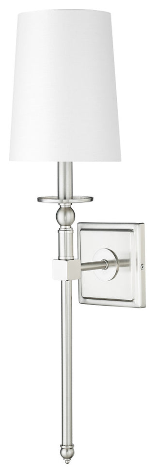 1 Light 6.5 in. Brushed Nickel Sconce