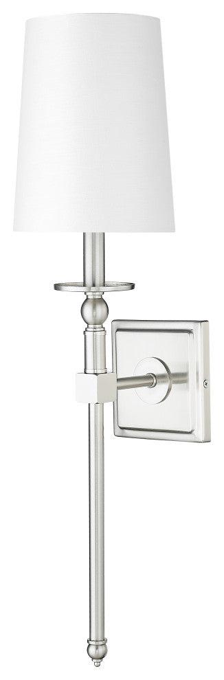 1 Light 6.5 in. Brushed Nickel Sconce