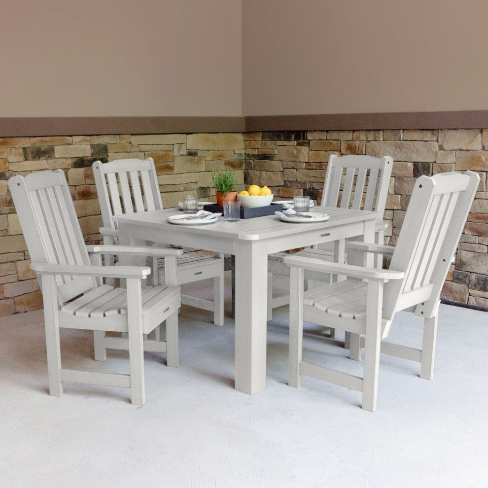 Lehigh 5-Piece Square Dining Set, White