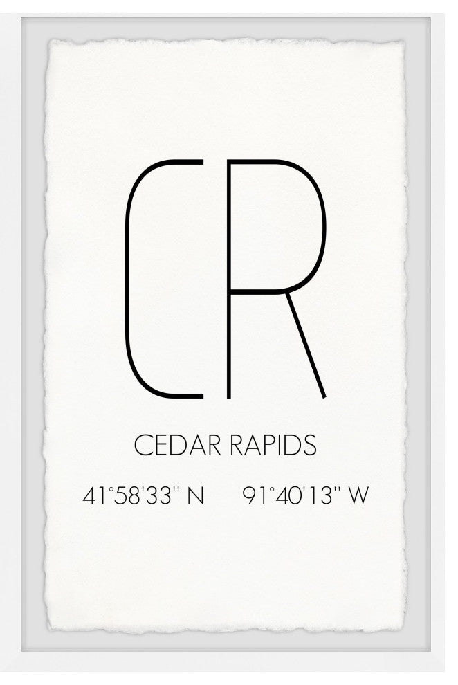 "CR Cedar Rapids" Framed Painting Print, 24x36