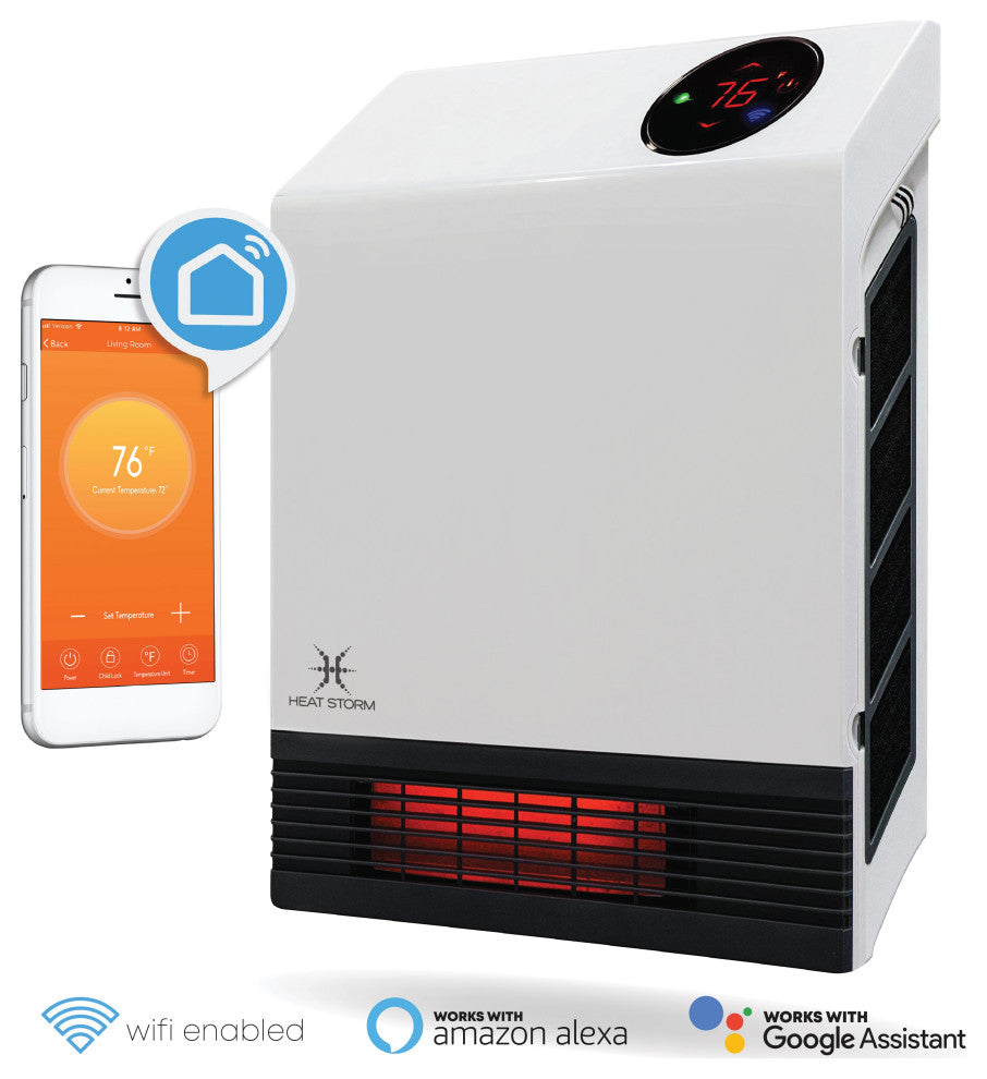 Heat Storm 1000 Watt Infrared Wall Mount WiFi Enabled Heater