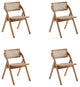 Manhattan Comfort Lambinet Dining Folding Chair, Nature, Set of 4