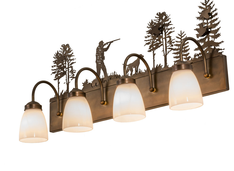 29 Wide Quail Hunter W/Dog 4 Light Vanity Light