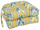 16" Polyester Outdoor U-Shaped Tufted Chair Cushions, Set of 6, Libella Cornsilk