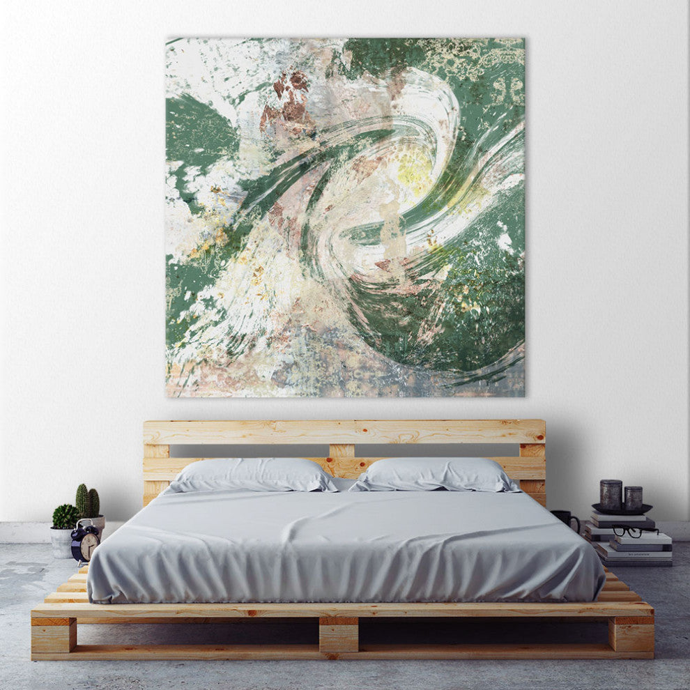 "Emerald Aerial" Fine Art Giant Canvas Print, 54"x54"