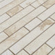 Shell Stone Limestone Stripe Liner on 12"x12" Mesh Mosaic Tile (10 sqft per box)