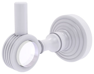 Pacific Grove Robe Hook with Groovy Accents, Matte White