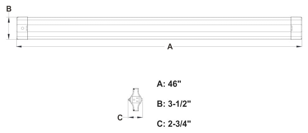 Mercer 46" LED Smart Wi-Fi Shop Light Silver and Black
