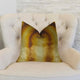 Gleaming Chinchilla Gold Beige Brown Handmade Luxury Pillow, 20"x26" Standard