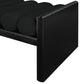 Waverly Boucle Fabric Upholstered Bench, Black, 32" Wide, Black Finish