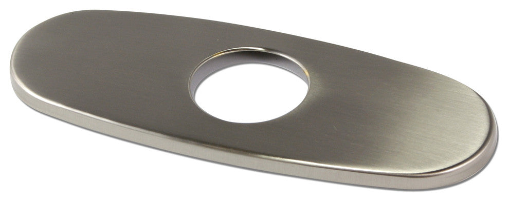 Luxier Rounded Kitchen Faucet Single-Hole Deck Plate, 6.25", Brushed Nickel