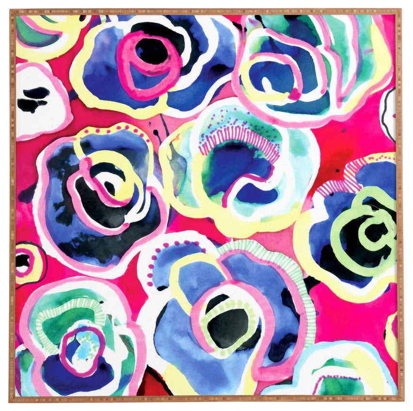 Deny Designs Cayenablanca Flower Party Framed Wall Art