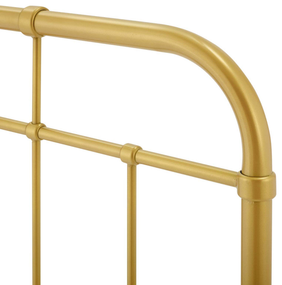 Headboard, Full Size, Metal, Gold, Modern Farmhouse, Bedroom Master Suite