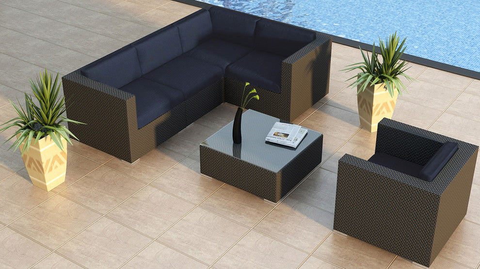 Urbana 5 Piece Sectional Set, Spectrum Indigo