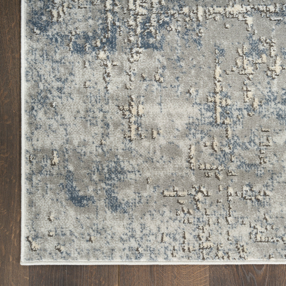 Nourison Quarry 2'2" x 7'6 Dark Grey Modern Indoor Rug