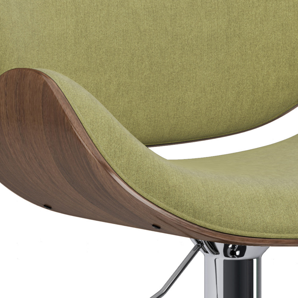 Marana Bentwood Adjustable Swivel Bar Stool, Acid Green
