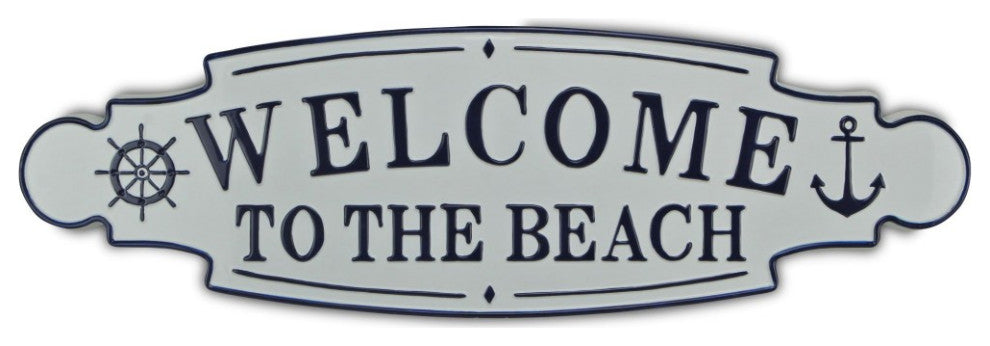 Welcome to the Beach Metal Wall Plate