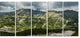 "Panoramic Vista Over Mountains" Canvas Print, 5 Panels