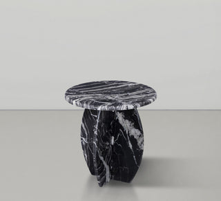 Formentera Marble Coffee Table, Black, End Table