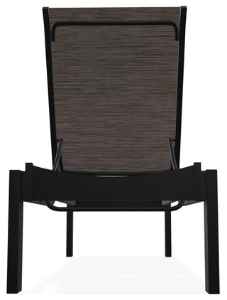 Leeward Sling Stackable Outdoor Chaise Lounge, James/Black