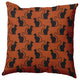 18" x 18" Spooky Cats Decorative Throw Pillow, Sienna
