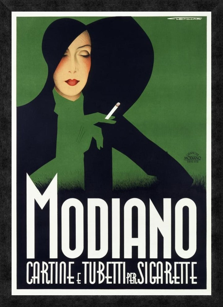 "Modiano" Framed Canvas Giclee by Franz Lenhart, 24x32"