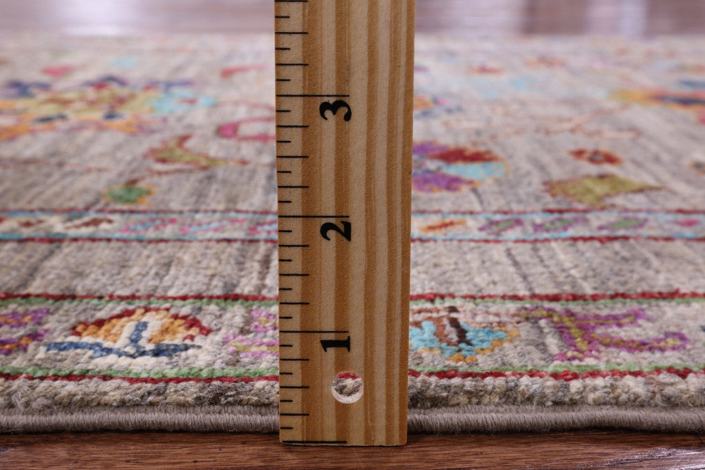 Persian Tabriz Hand Knotted Wool Runner Rug 2' 7" X 9' 10" - Q12168