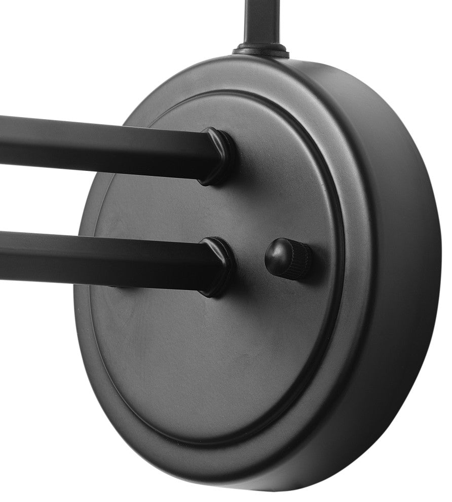 Farmhouse Black 1-Light Gooseneck Wall Sconce With Cone Metal Shade