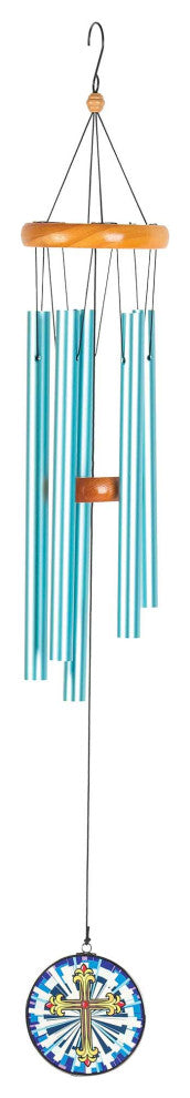 Windchime Cross Sail, Blue, Yellow, 35"