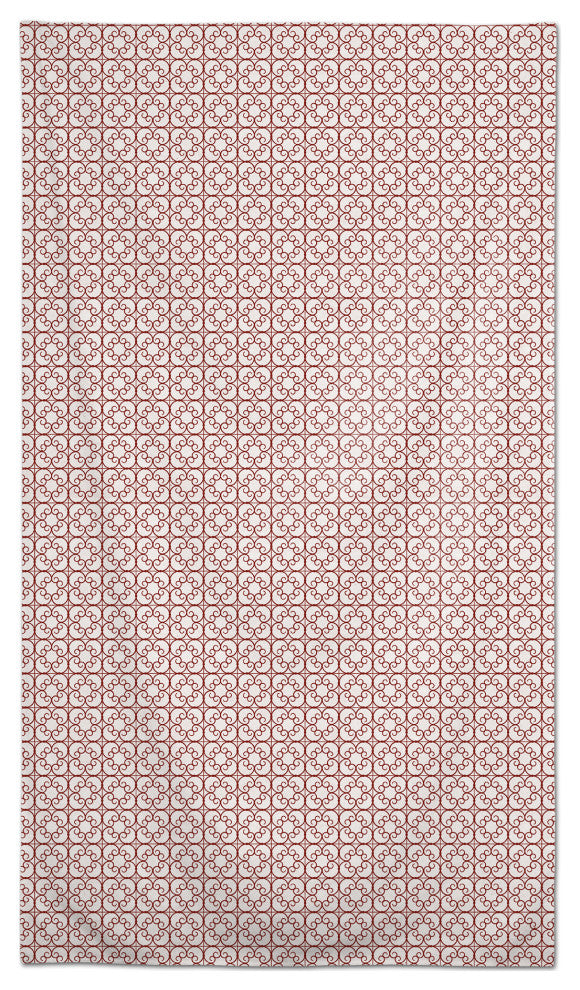 Red Delicate Tiles 58 x 102 Outdoor Tablecloth