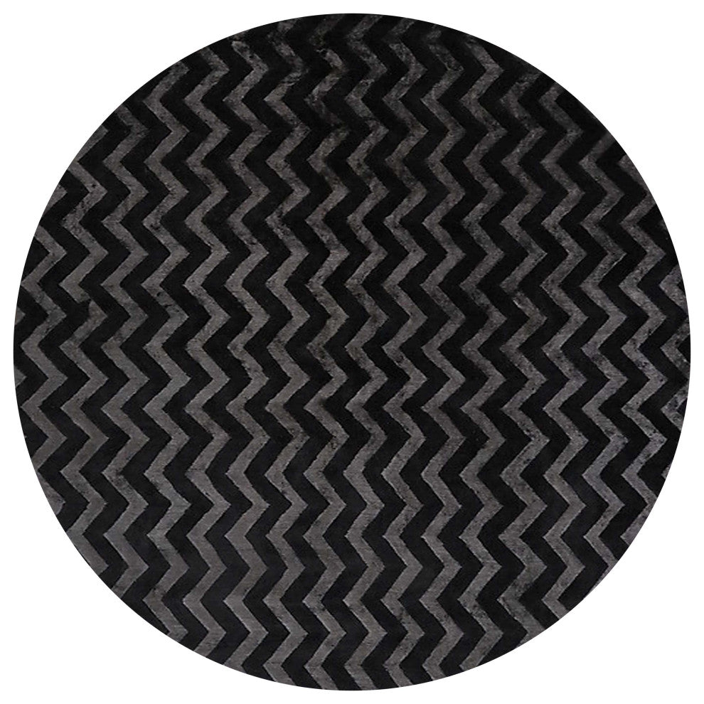 Ahgly Company Indoor Round Mid-Century Modern Area Rugs, 5' Round