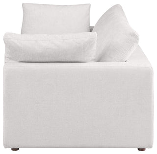 Dante Modular Loveseat Upholstered, Genuine Belfast Fabric, Light Gray