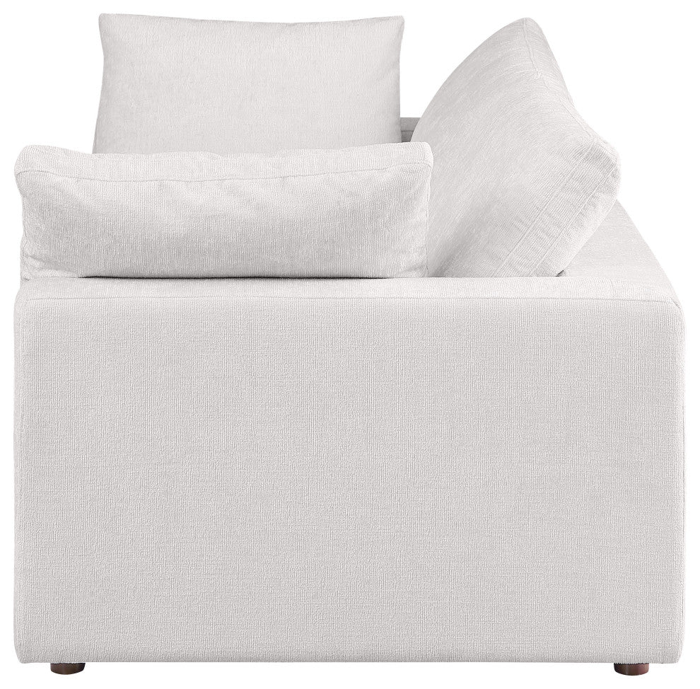 Dante Modular Loveseat Upholstered, Genuine Belfast Fabric, Light Gray