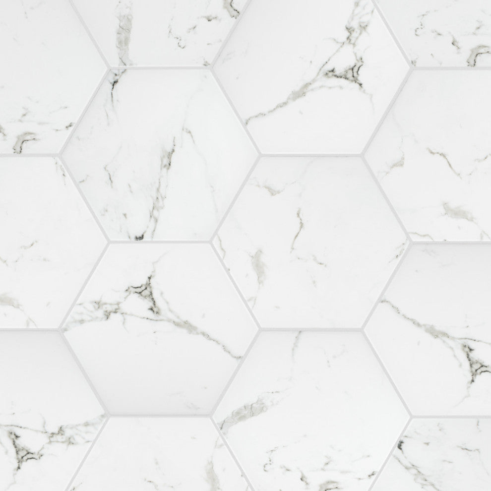 Timeless Hex Calcatta Porcelain Floor and Wall Tile
