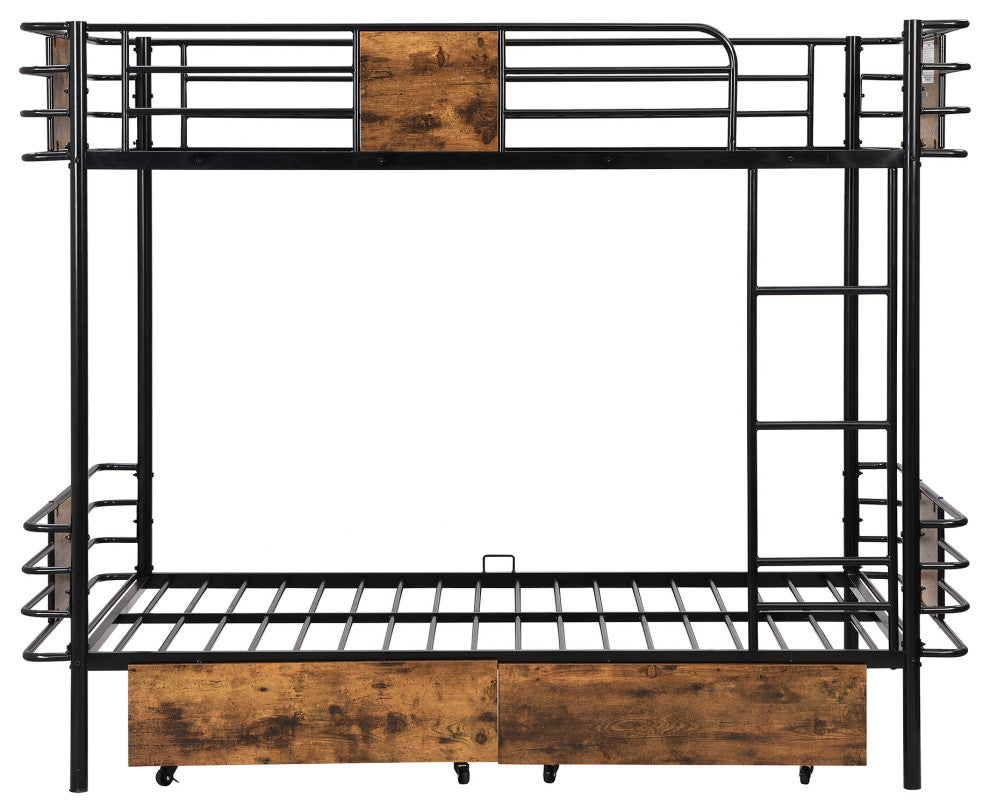 Gewnee Twin XL over Twin XL Metal Bunk Bed