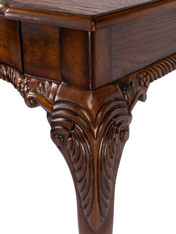 Dupree 33" Wood Writing Desk, Medium Brown