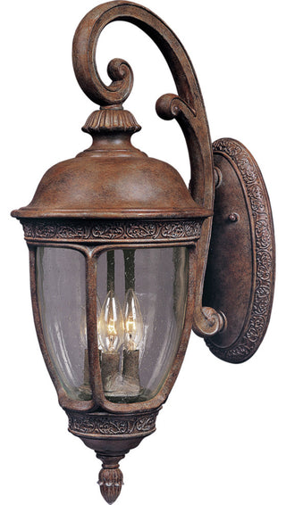 Maxim 3466 Knob Hill 33" 3 Light Wall Sconce - Sienna / Seedy Glass
