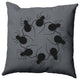 26"x26" Spider Wreath Decorative Throw Pillow, Steel Gray
