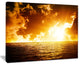 "Fiery Sunlight in Beach During Sunset" Seashore Canvas Wall Art, 20"x12"