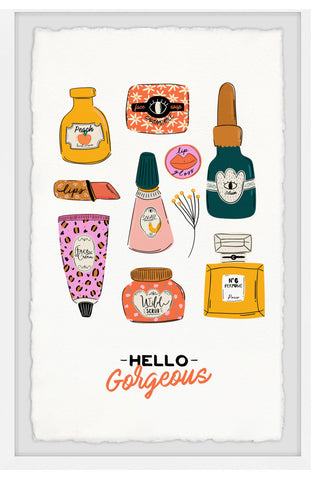 "Woman Essentials" Framed Painting Print, 12x18